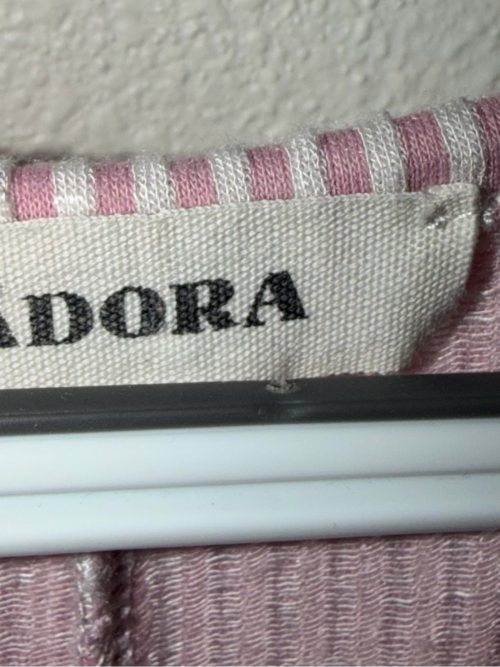 ADORA Pink and White Striped Knit Tee - Picture 7 of 8